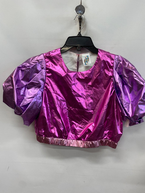 Vist Large View of Product Image Which is Queen of Sparkle Used Unbranded Short Sleeve Top S-4/6