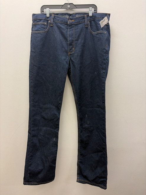 Vist Large View of Product Image Which is Used Dark Denim Carhartt Mens Jeans 38