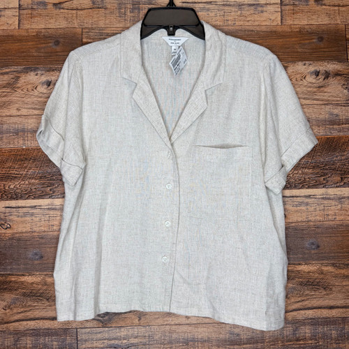 Vist Large View of Product Image Which is Used Banana Republic Linen Blend Short Sleeve Top M-8/10