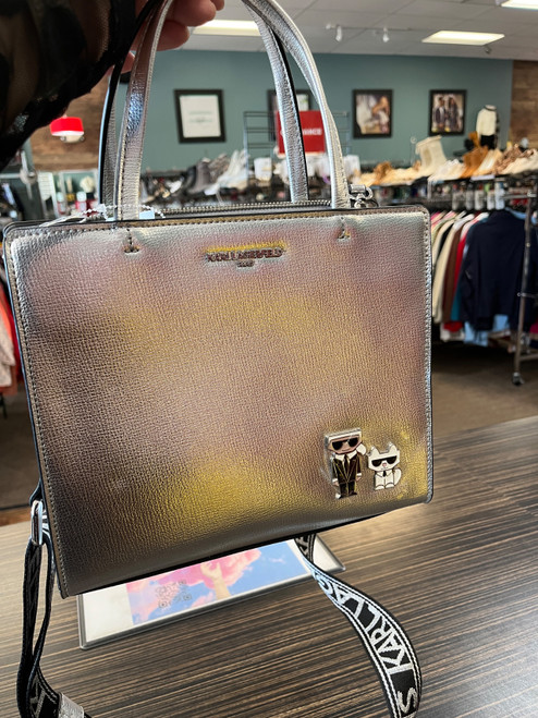 Vist Large View of Product Image Which is Used Karl Lagerfeld Small Leather Handbag