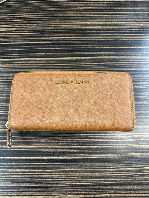 Vist Large View of Product Image Which is Used Michael Kors Leather Wallet