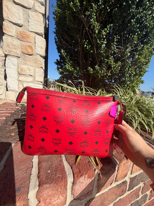 Vist Large View of Product Image Which is Used MCM Leather Wristlet
