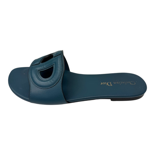 Vist Large View of Product Image Which is Used Christian Dior Club Logo Leather Slides size 39.5