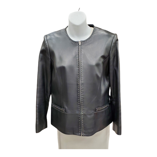 Vist Large View of Product Image Which is Used Talbots Leather Jacket S-4/6