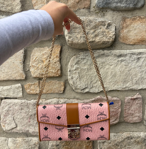 Vist Large View of Product Image Which is Used MCM pink small Leather Handbag