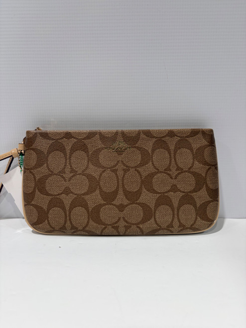 Vist Large View of Product Image Which is Used Coach Leather Wristlet
