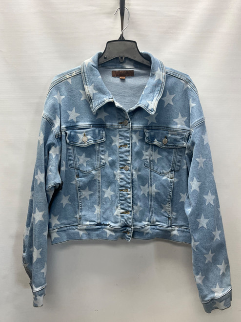 Vist Large View of Product Image Which is Used Judy Blue Denim Jacket 1X-18
