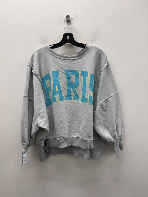 Vist Large View of Product Image Which is Used Blue Free People Sweatshirt S-4/6