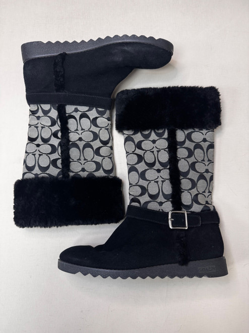 Vist Large View of Product Image Which is Used Coach Outerwear Boots 9.5