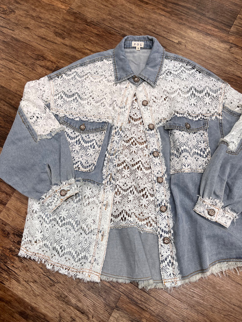 Vist Large View of Product Image Which is Used POL Denim Jacket S-4/6