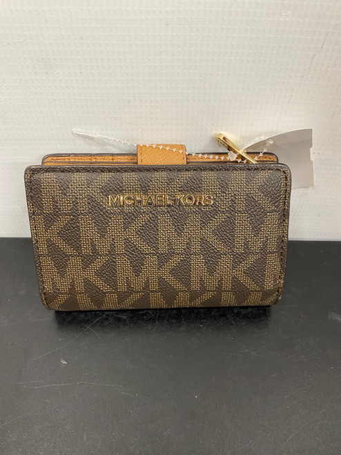 Vist Large View of Product Image Which is Used Michael Michael Kors Leather Wallet