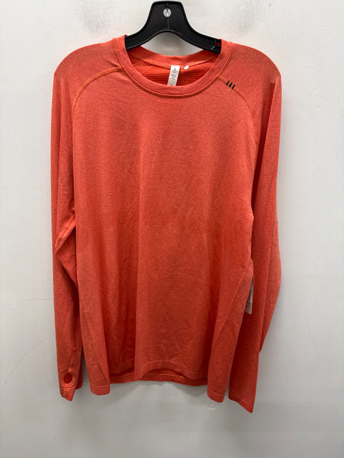 Vist Large View of Product Image Which is Used NWT Orange Lululemon Athletica Mens Active Long Sleeve L