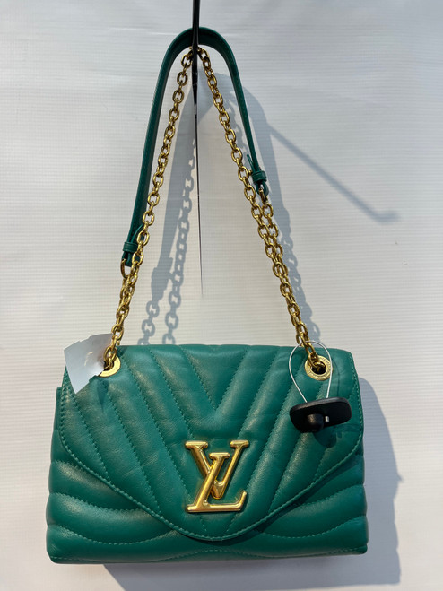Louis Vuitton Large Green Leather Handbag 