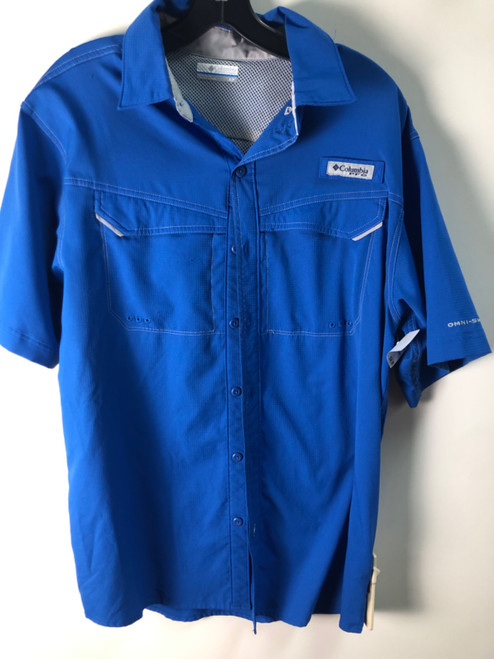 Vist Large View of Product Image Which is Used Columbia Mens Short Sleeve Top S/14-14.5