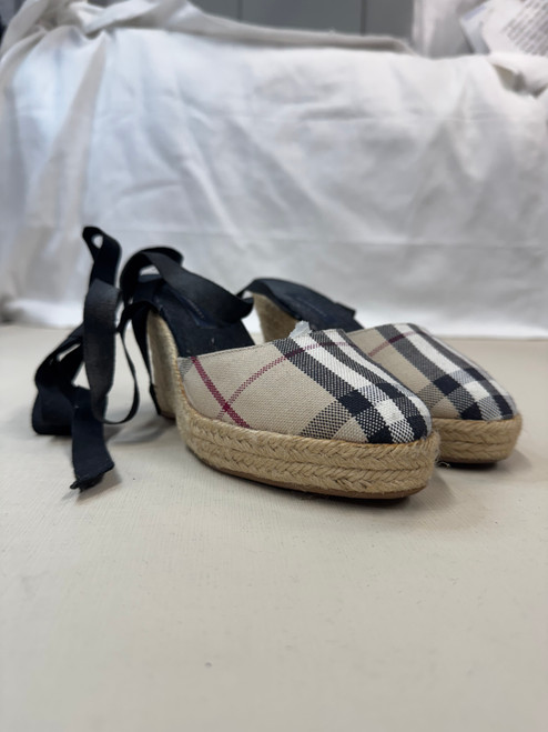 Vist Large View of Product Image Which is Used Burberry Wedge Sandals 5.5
