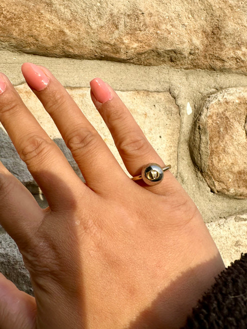 Used Dior “CD” Two Tone Ring Sz 5.5 60067-S000688100