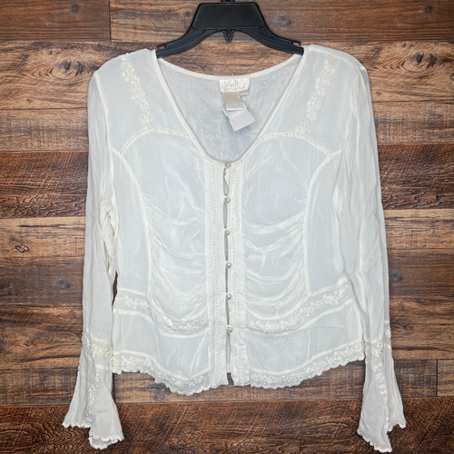 Vist Large View of Product Image Which is Used Soft Surroundings Long Sleeve Top P M-8/10 60129-S000458865