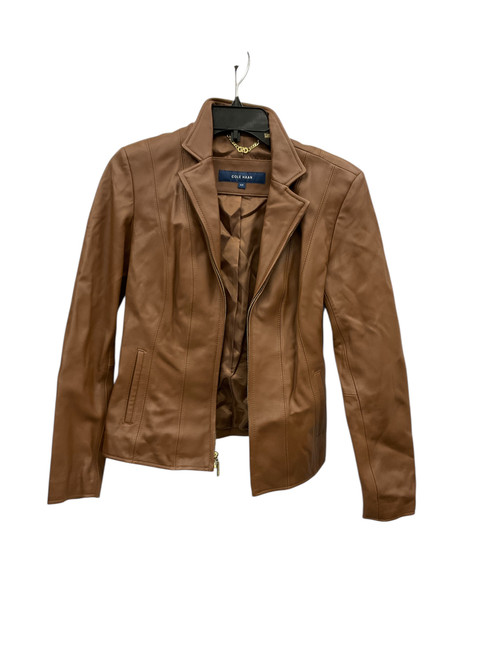 Vist Large View of Product Image Which is Used Cole Haan Leather Jacket S-4/6