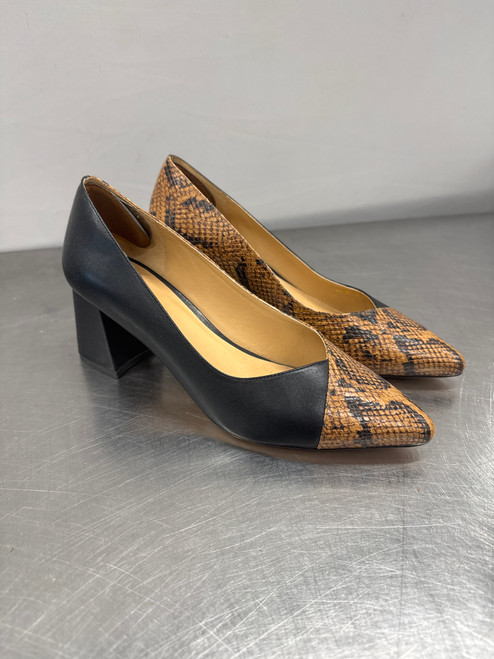 Vist Large View of Product Image Which is Used NWT Poppy Barley Snakeskin The Valencia Low Heels 9.5 60137-S000043476