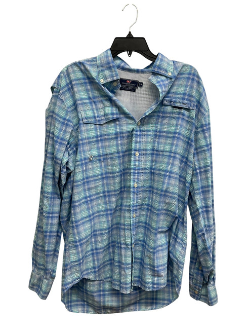 Vist Large View of Product Image Which is Used Vineyard Vines Mens Long Sleeve Top M/15-15.5