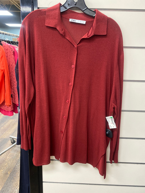 Vist Large View of Product Image Which is Used Zara Long Sleeve Top L-12/14