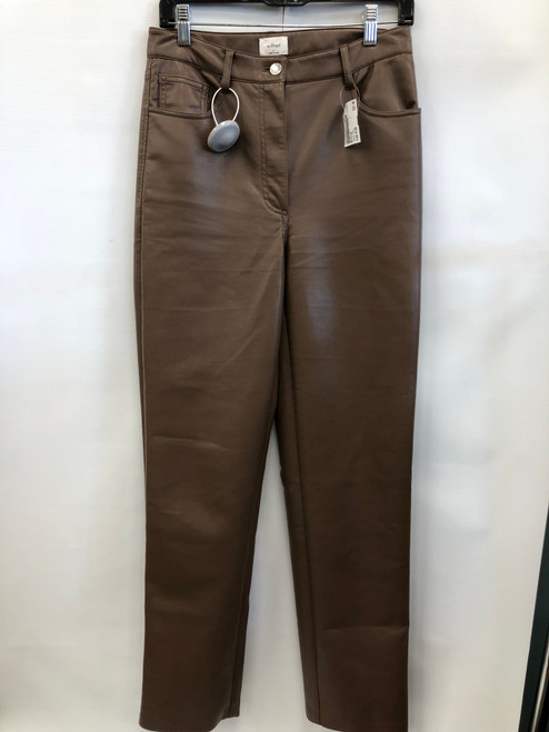 Used Aritzia Brown Faux Leather Wilfred Casual Pant 8-29 60117-S000100247