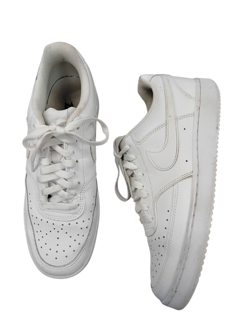 Vist Large View of Product Image Which is Gently used all white Nike shoes af1