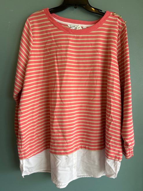 Vist Large View of Product Image Which is Used Isaac Mizrahi Live Long Sleeve Top 2X-20 nff3