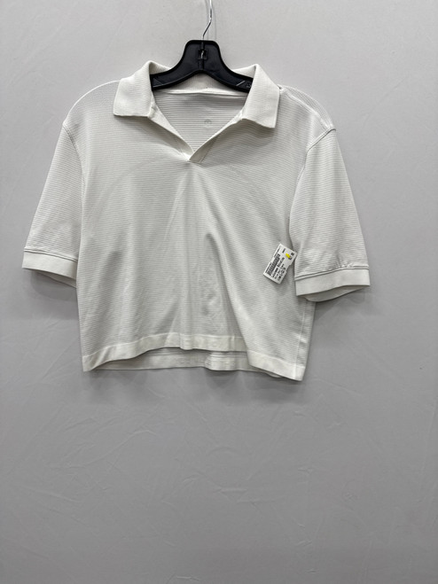 Used White Lululemon Athletica Active Short Sleeve L-12/14 60137-S000051463