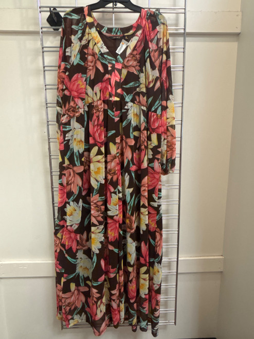 Vist Large View of Product Image Which is Used Iman Long Dress B 1X-18