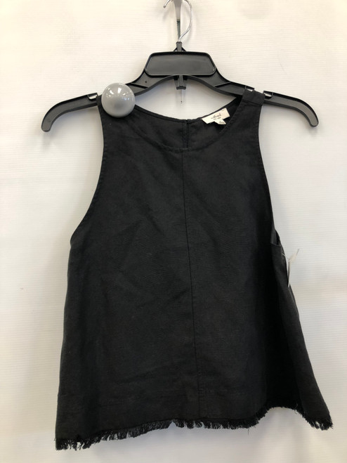 Vist Large View of Product Image Which is Used Black Linen Wilfred Tank Top XS-0/2