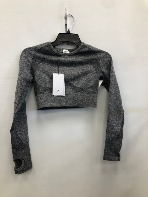 Vist Large View of Product Image Which is Used NWT Gymshark Grey Blue Active Long Sleeve S-4/6