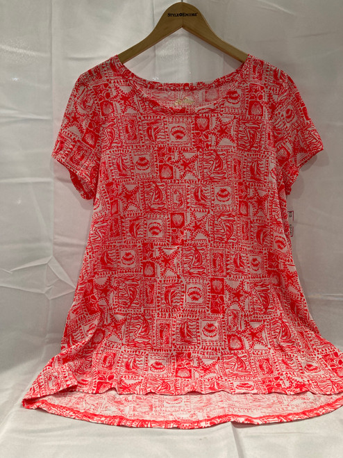 Vist Large View of Product Image Which is Used Lilly Pulitzer Short Sleeve Top L-12/14
