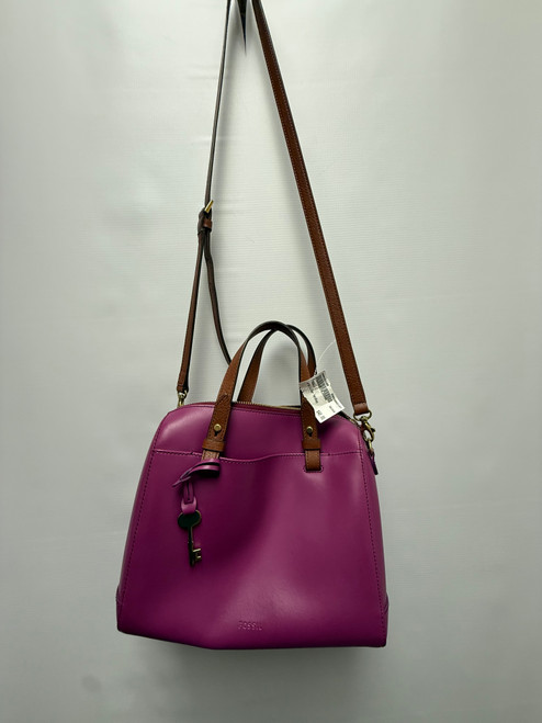 Vist Large View of Product Image Which is Used Fossil Large Leather Handbag