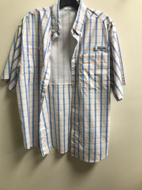 Vist Large View of Product Image Which is Used Columbia Mens Short Sleeve Top M/15-15.5