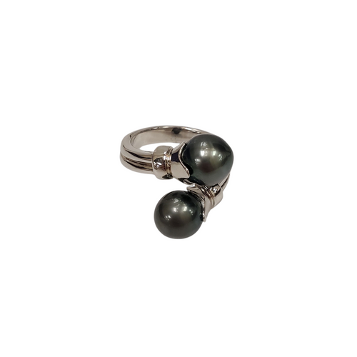 Vist Large View of Product Image Which is Used 925 Grey Pearl Sz-10 Ring