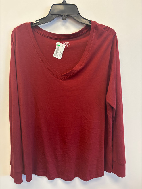 Vist Large View of Product Image Which is Used Terra & Sky Long Sleeve Top P 1X-18