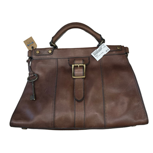 Used Fossil Large Leather Handbag 60115-S000217890