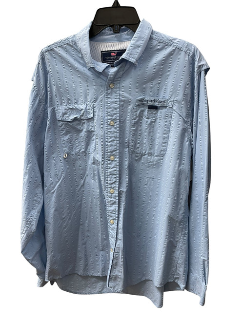 Vist Large View of Product Image Which is Used Vineyard Vines Mens Long Sleeve Top M/15-15.5