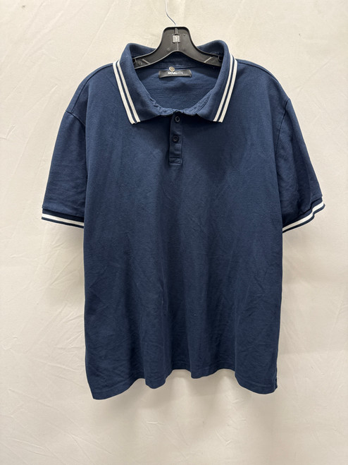 Used Nova Men Navy Blue Mens Short Sleeve Top 3X/19-19.5 60137-S000063581 Vist Large View of Product Image Which is Used Nova Men Navy Blue Mens Short Sleeve Top 3X/19-19.5