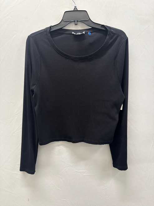 Vist Large View of Product Image Which is Used Good American Black Ribbed Long Sleeve Top S-4/6