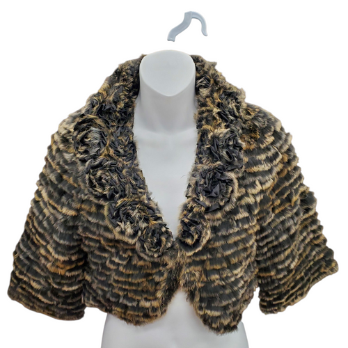 Used Dana Stein Rabbit Fur Shrug XS-0/2 60098-S000121338