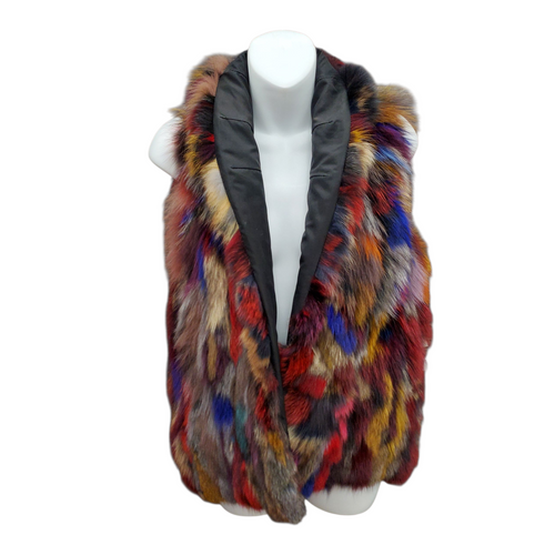 Used Multicolour Fur Vest M-8/10 60098-S000121339