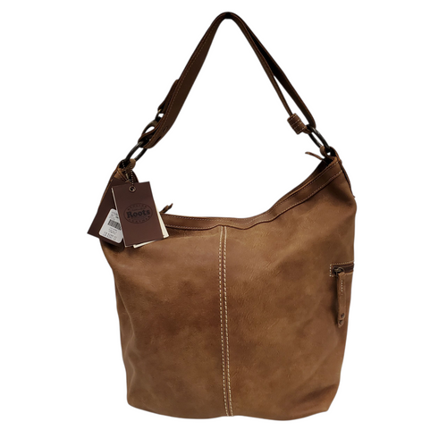 Used Roots Leather Handbag 60098-S000121473
