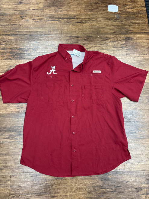Vist Large View of Product Image Which is Used Columbia Mens Short Sleeve Top L/16-16.5 60032-S000634823