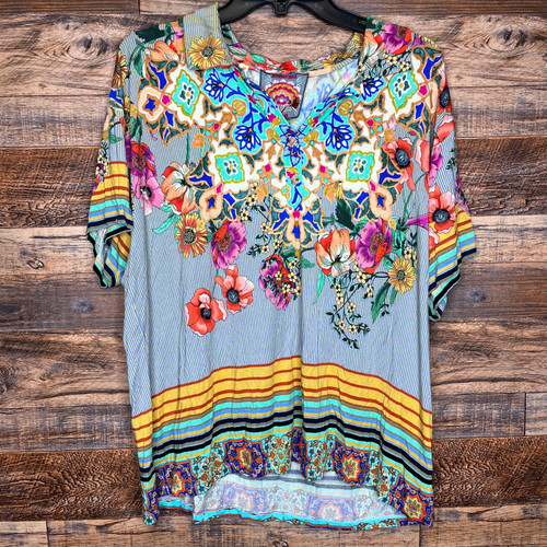 Vist Large View of Product Image Which is Used Johnny Was Short Sleeve Top L-12/14