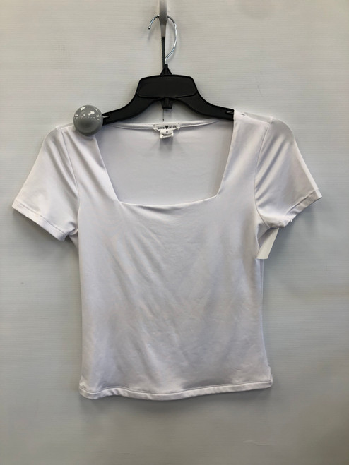 Used Love Wish White Square Neck Short Sleeve Top M-8/10 60117-S000111633