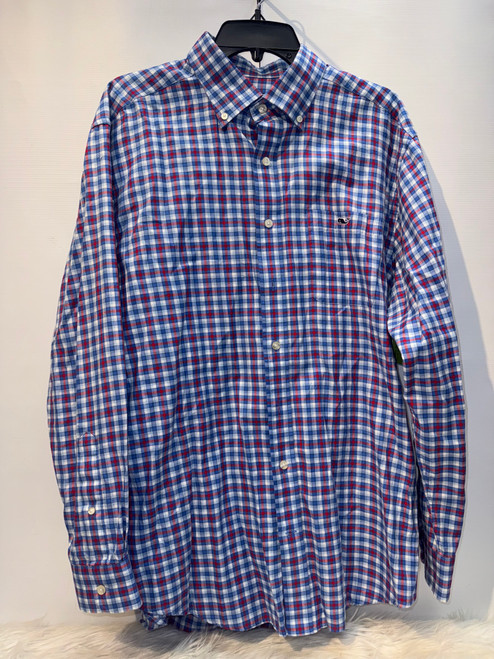 Vist Large View of Product Image Which is Used Vineyard Vines Mens Long Sleeve Top L/16-16.5 60132-S000098798