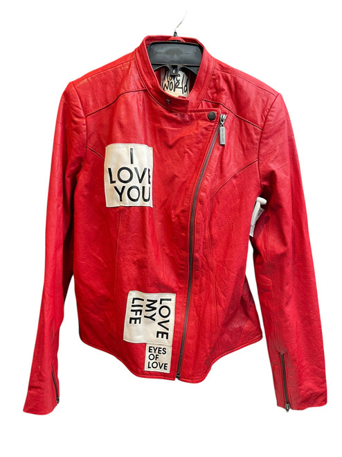 Vist Large View of Product Image Which is Used Peace Love World Leather Jacket M-8/10 60047-S000580543