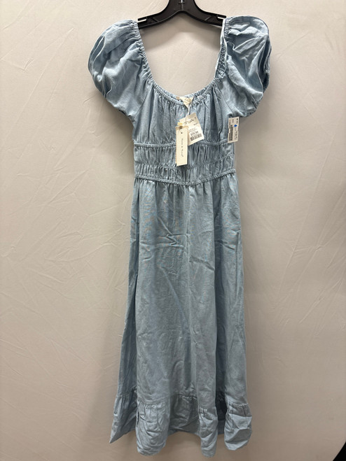 Used NWT Light Blue Linen  Sim & Sam  Long Dress B XS-0/2 60137-S000064649